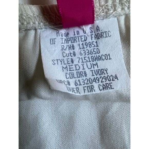 Y2K Heart Soul Cream Double Lined Scrunched Top With Roses Size M - Picture 4 of 5